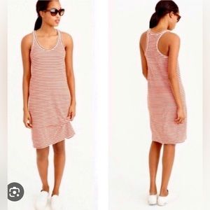 J. Crew Red Striped Racerback Dress XS